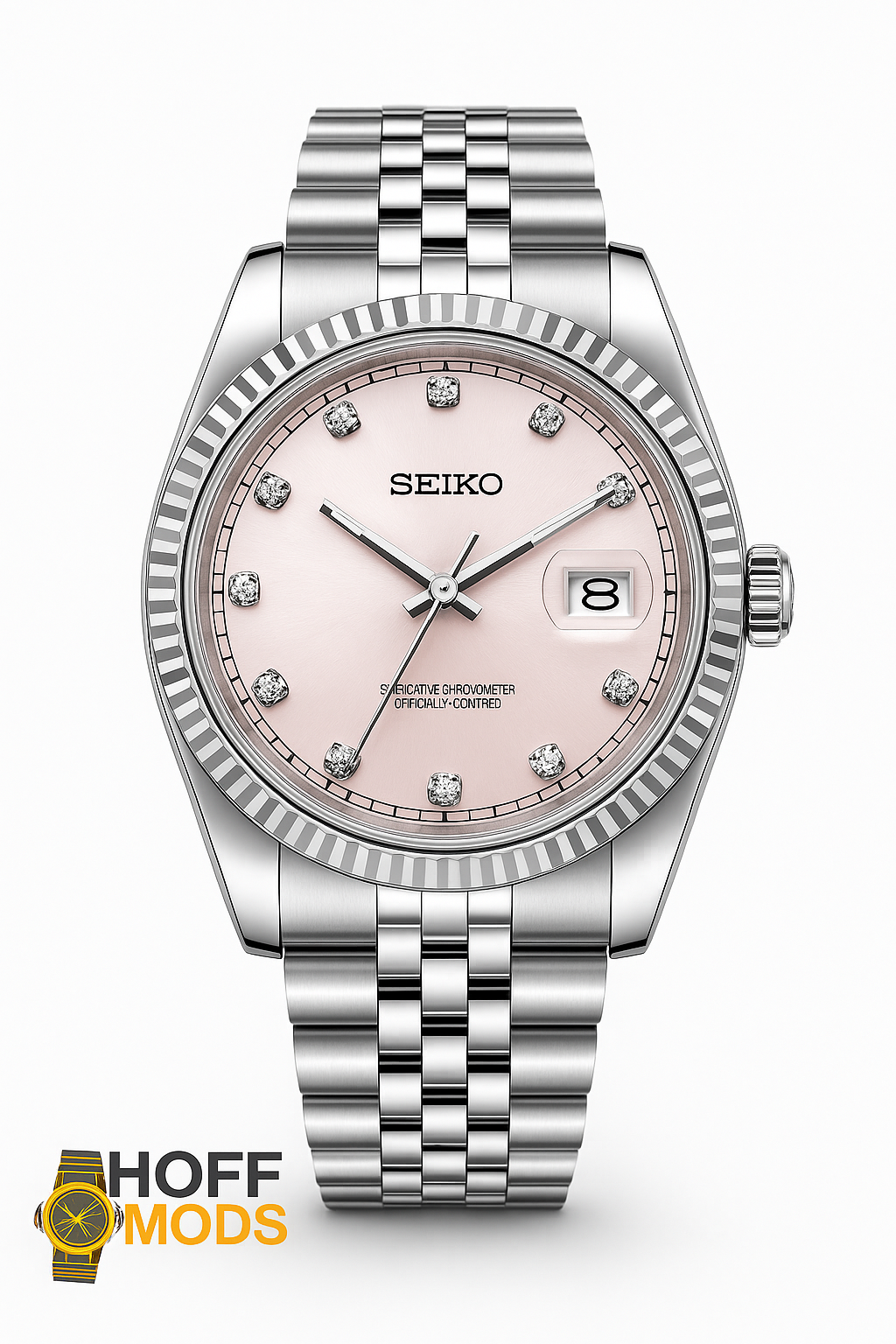 31mm Seikojust - Pink stone