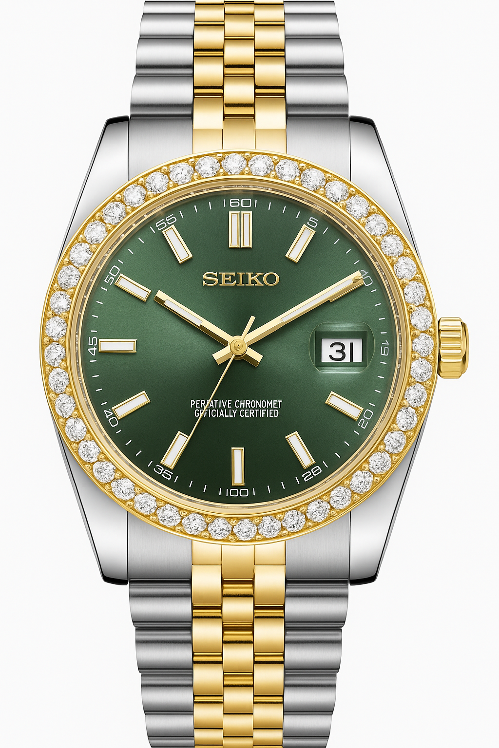31mm Seikojust - bi colour green