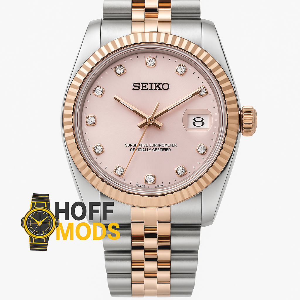 31mm Seikojust - Pink stone