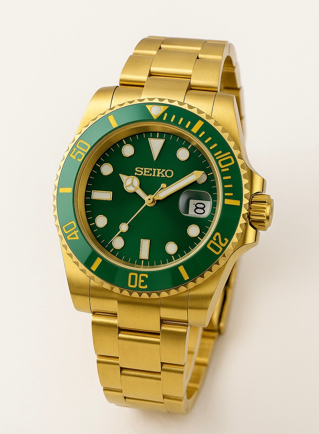 Seikomariner - full gold green