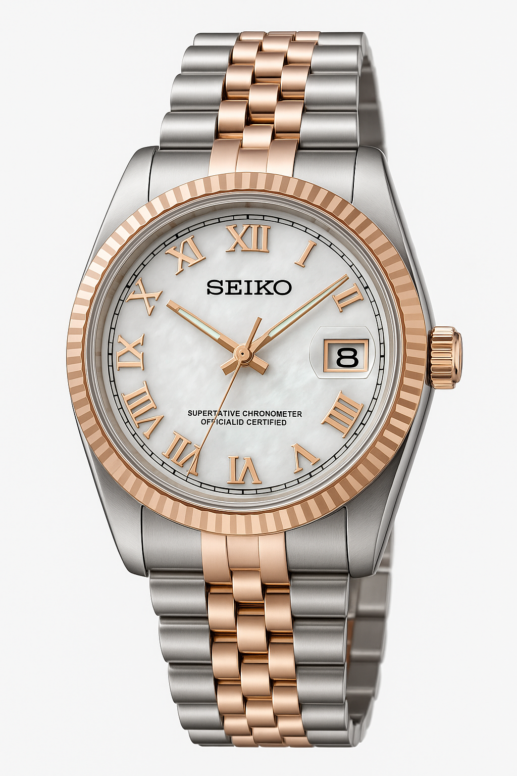 31mm Seikojust - white MOP