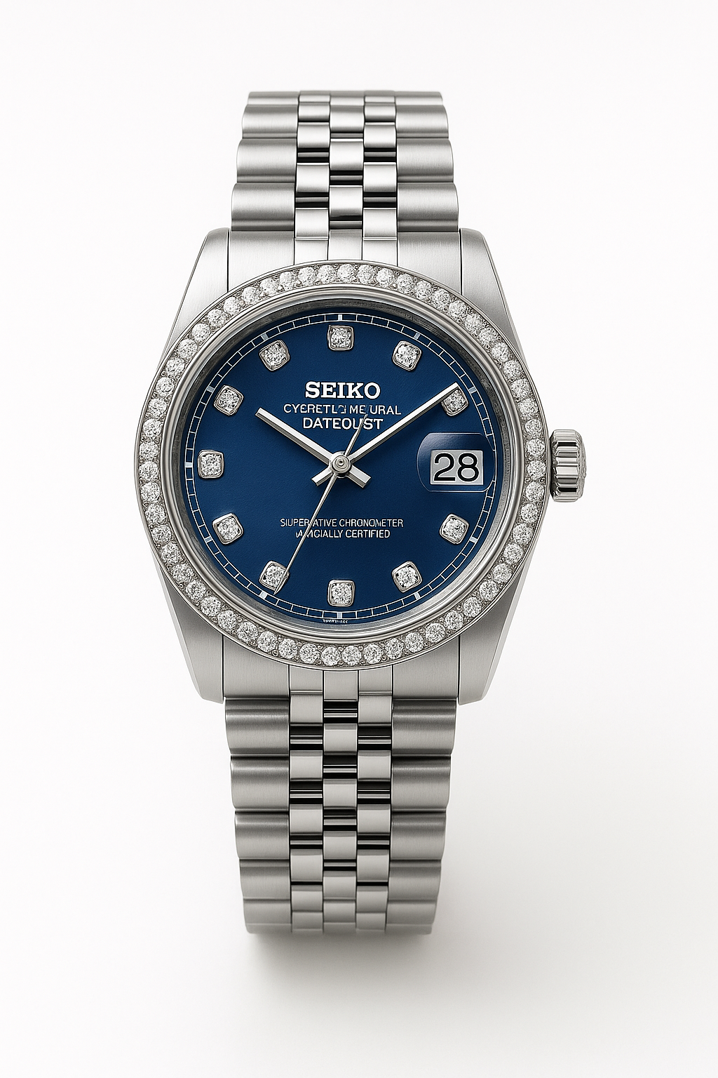 31mm Seikojust - blue stone dial