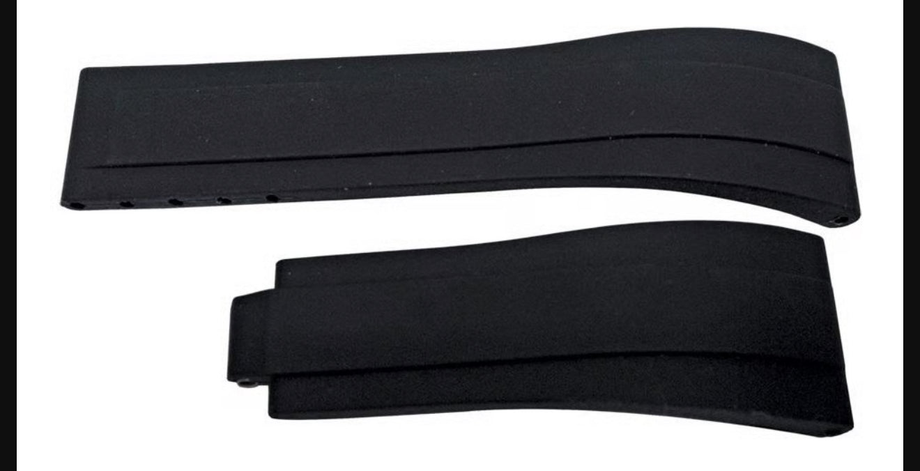 Black seikoflex strap straight ends