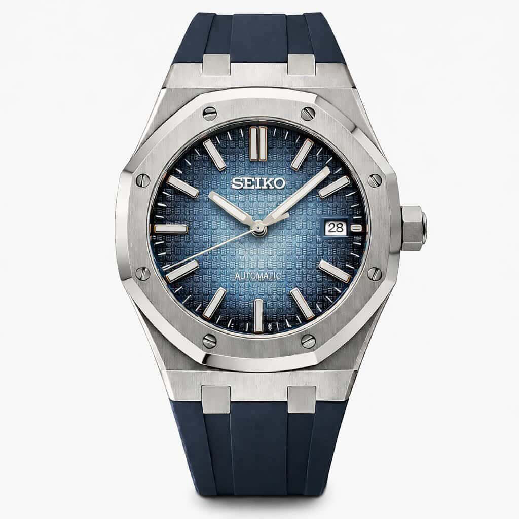 Royal Seikoak- blue rubber