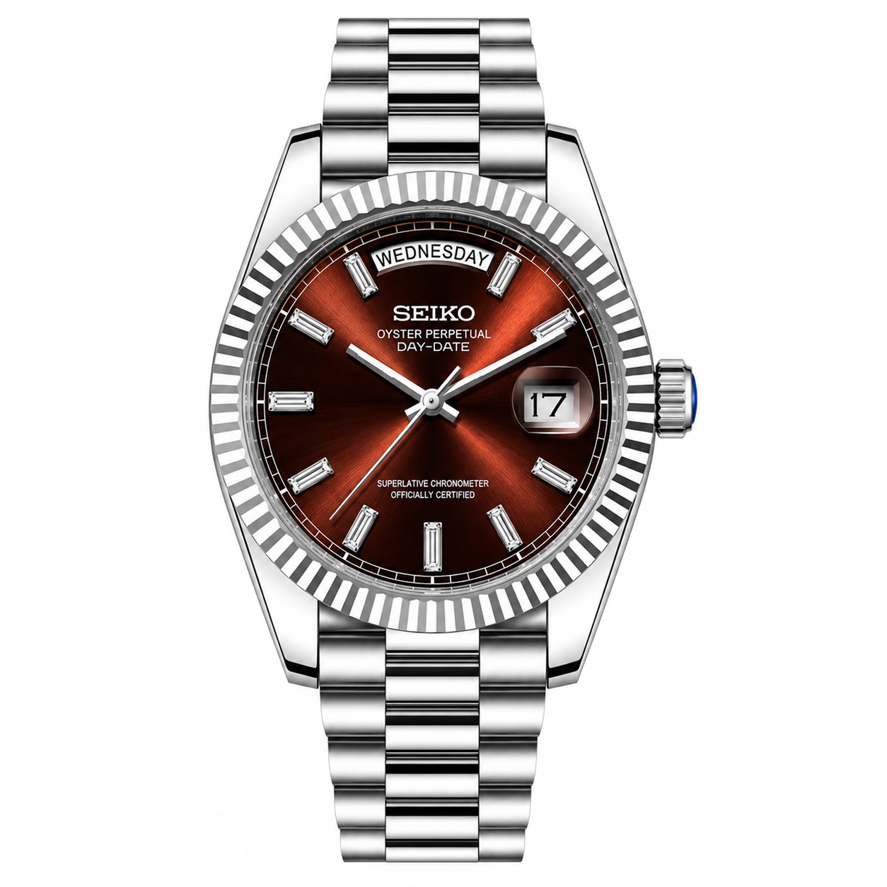 Seikojust Day Date - Baguette
