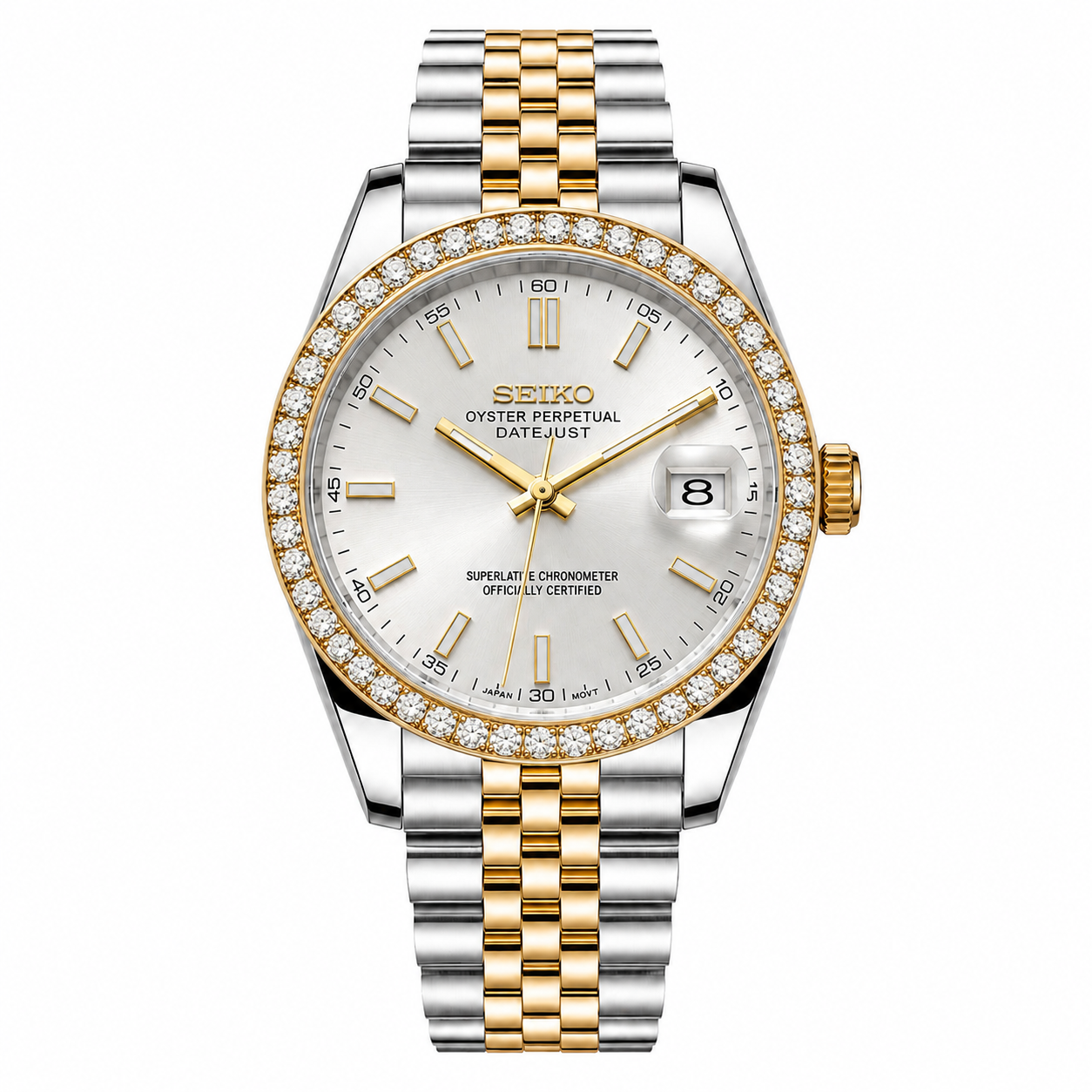 31mm Seikojust - white diamond